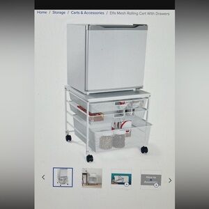 Elfa The Container Store Fridge/Printer Cart